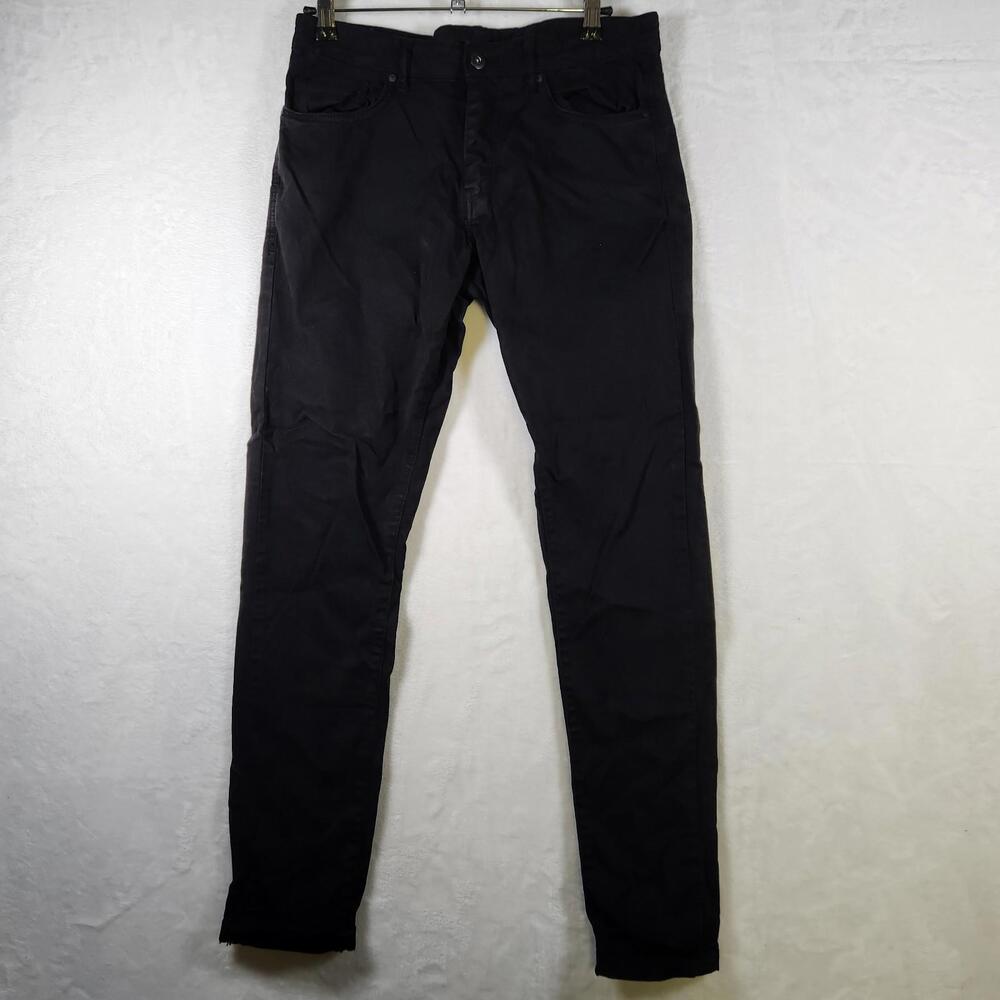 Zara Womens Black Skinny Jeans‎ Size 29x30 Slim Fit Stretch Mid Rise Denim